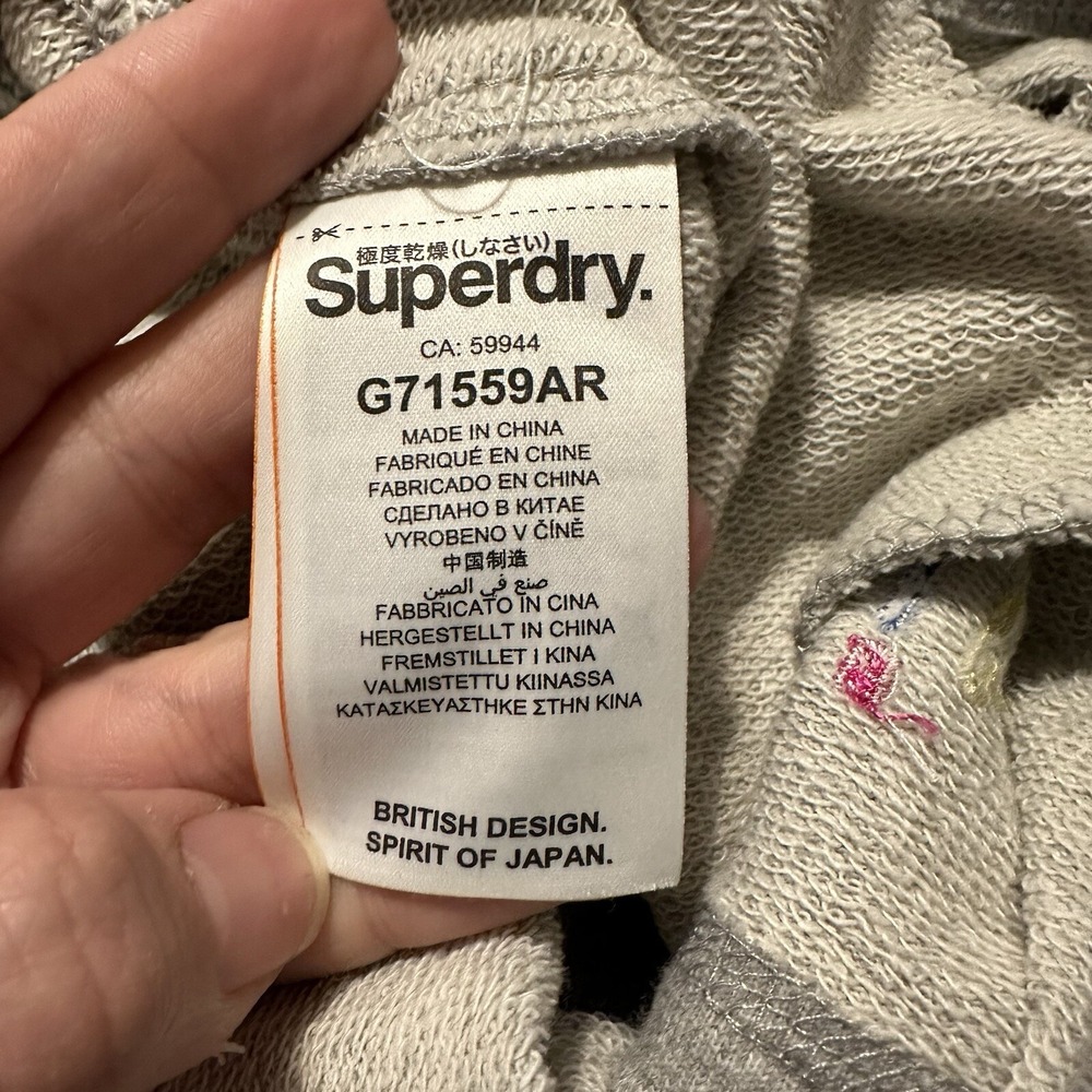 SUPERDRY CO  Rainbow Short Shorts Size 12 Gray  Carly Carnival - Picture 9 of 12